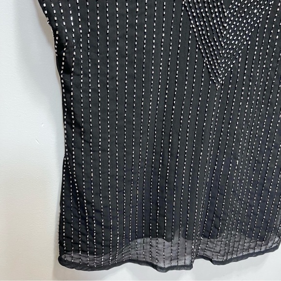 Ateen Beaded Vneck Blouse Size 40 - Picture 4 of 10